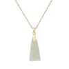 Natural Stone Pendant Jewelry Making DIY Necklace Earrings Accessories Gift Trapezoid Shape Safe Luck Tag Natural Stone Necklace