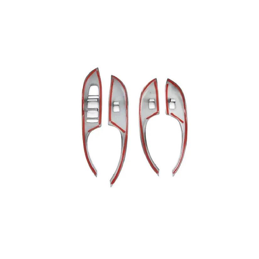 For BYD Dolphin Atto 2 EA1   Carbon Fiber Style Door Window Armrest Cover Switch Panel Trim Molding Garnish