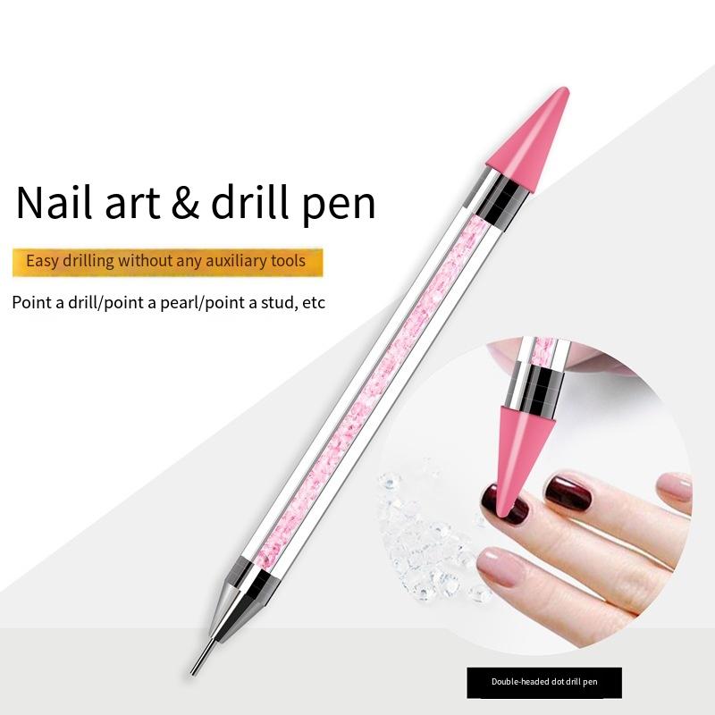 Dual-purpose Pick Up Rhinestone Tools Nail Art Dual Heads Acrylic Dotting Wax Pen Manicure Accessories Drill Gem Picking Picker