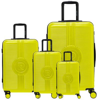 SET OF 4 SATURN FLUORESCENT YELLOW SUITCASES