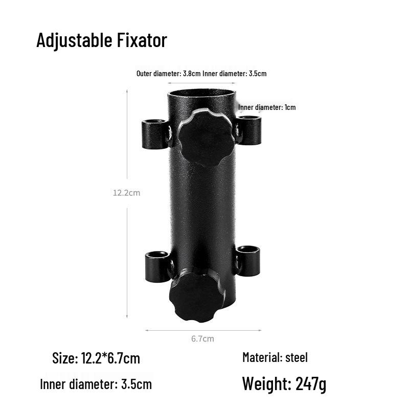 Adjustable Outdoor Awning Pole Holder for Camping - Sun Shelter Tent Stakes & Support Poles