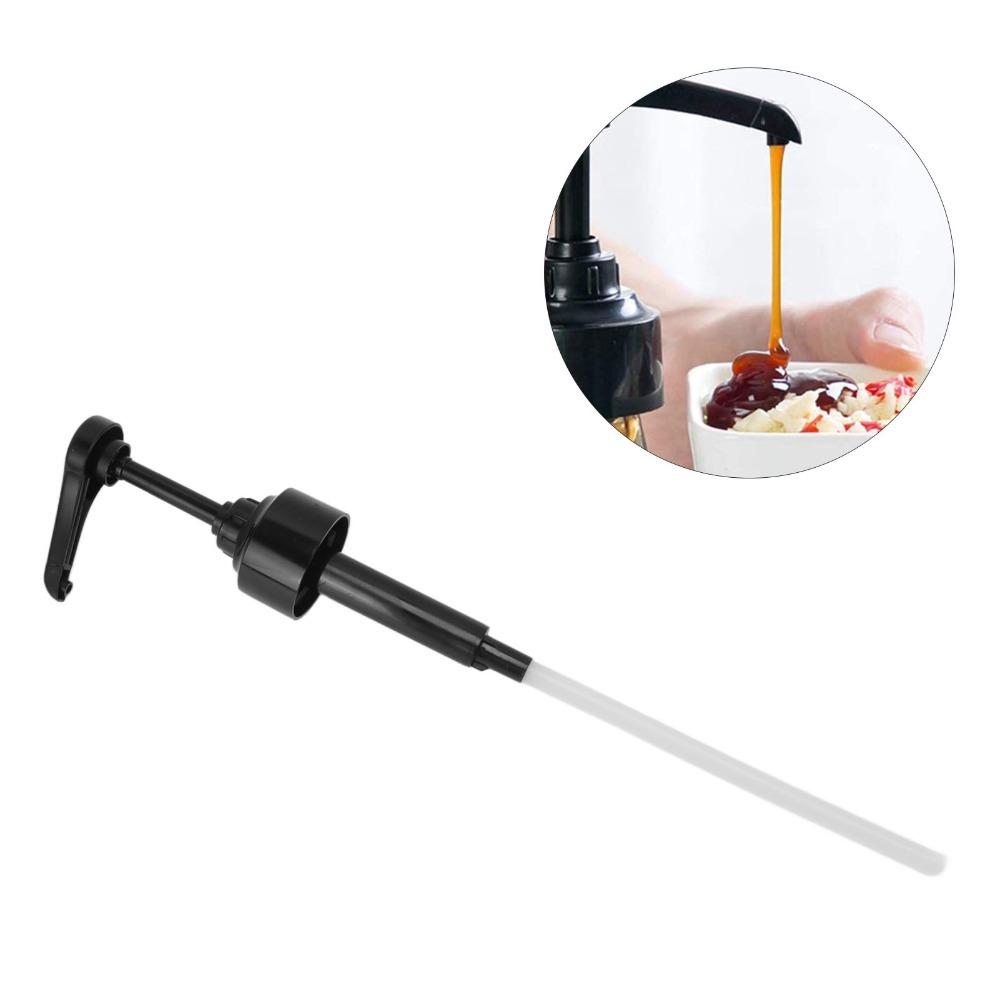Black Syrup Pressure Pump PP Sauce Bottle Pump Quantitative Dispensing Pump Nozzle Bar
