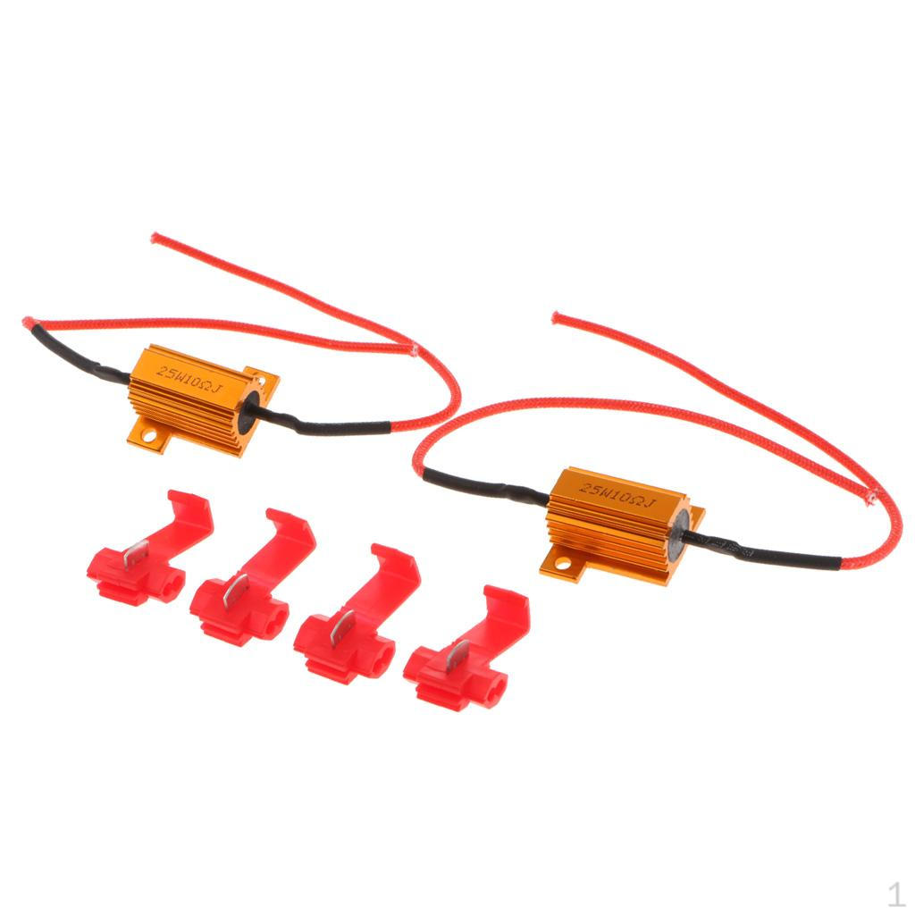 

2Pcs Load Resistor 25W 10Ohm Fix LED Bulb Flash Turn Signal Blinker