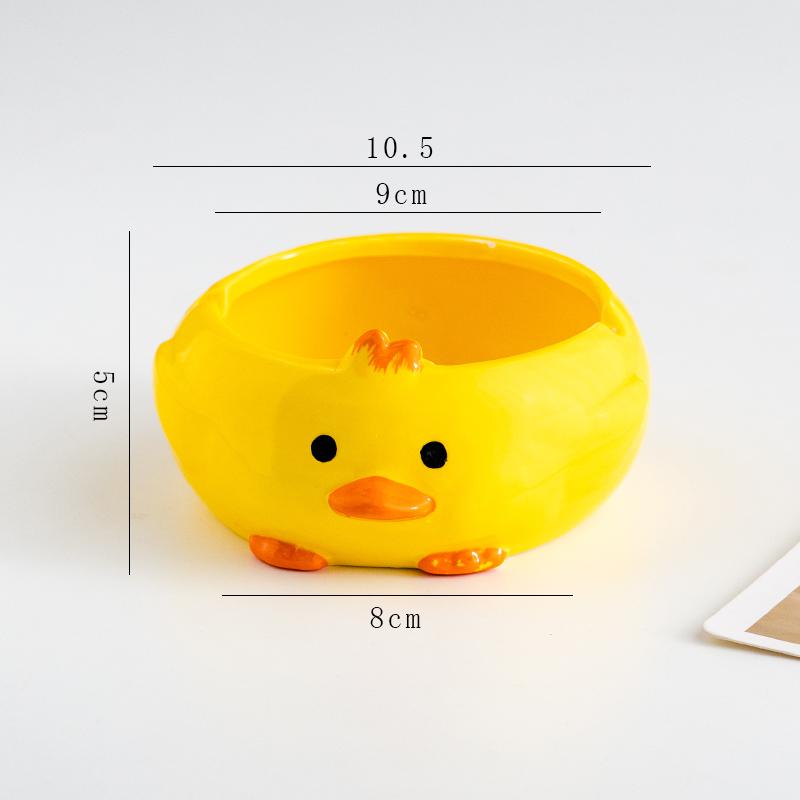Cartoon Cute Duck Ceramic Decorative Ashtrays Trend Personality Fashion Desktop Porch Home Decoration Storage