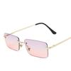Luxury Designer Sunglasses for Women Rectangle Cutting Shades Frameless Eyeglasses Fashion UV Protection