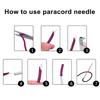 2 pezzi di aghi per corda da paracadute, versatile braccialetto con corda da paracadute, aghi per tessitura in acciaio inossidabile, accessori per gioielli