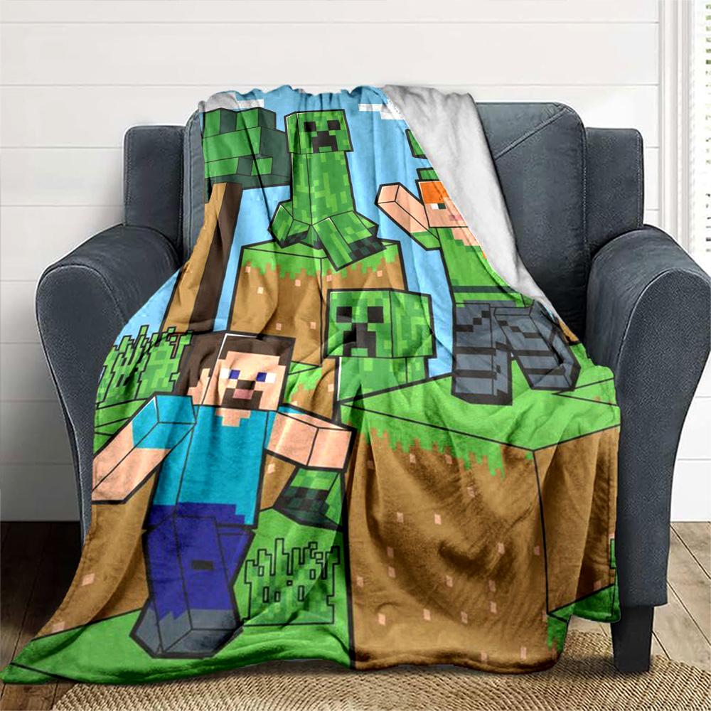 Minecraft Blanket Comfortable Perfect for Seaside Sofa Couch All-Season Use Modern Best Holiday Gift for Friends Family
