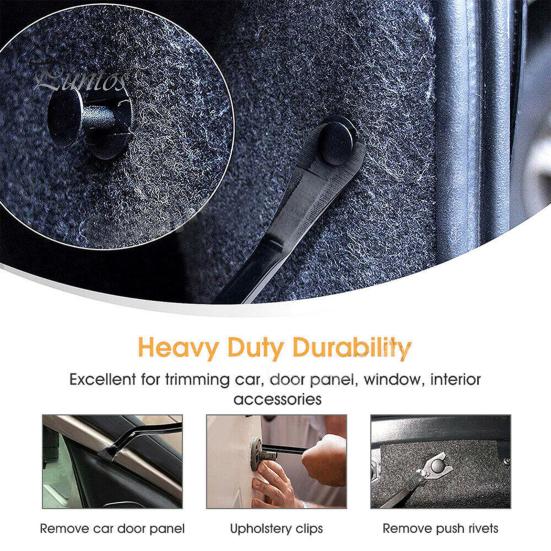 Plastic Clip Removal Tool 19Pcs Trim Set with Pick & Tool, Sticker Scraper, Automotive Car Modification Panel Pry for Door Stereo, Fastener