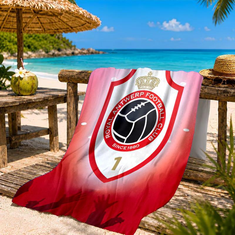 Royal Antwerp Fc Crest Beach Towel, Quick-drying, Easy to Care for, Suitable for Both Fitness and Beach Vacations,Sports Essential