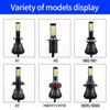 2PCS LED Car Lights H8 H9 H11 H7 HB3 HB4 9005 9006 H27 880 881 H3 H1 LED Headlight Bulb Dual Color Car Fog Lamp