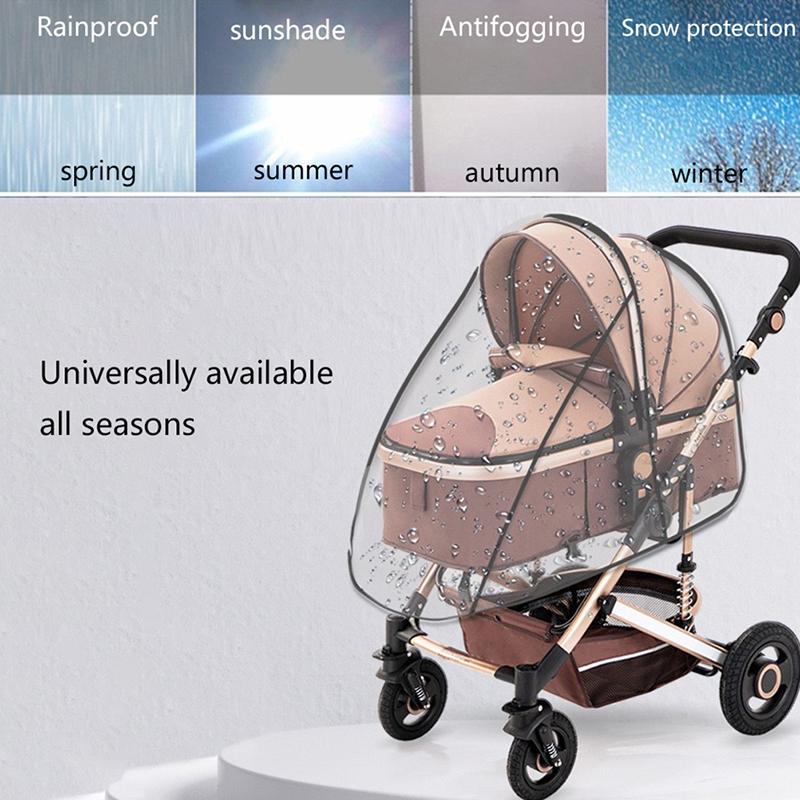 Universal Kinderwagen Regen Abdeckung Baby Auto Wetter Wind Sonnenschutz Transparent Atmungsaktive Trolley Regenschirm Regenmantel Zubehör