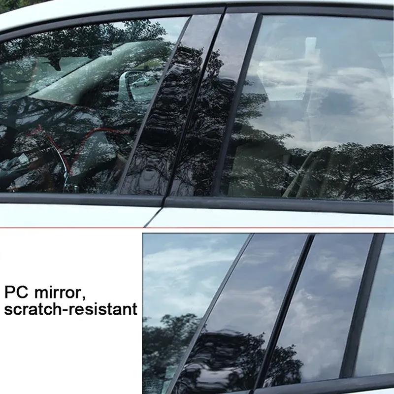 Fit For Mitsubishi Pajero Sport 2016 2017 2018 Gloss Black Pillar Post Door Trim Sticker Window Decora