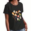 Sushi Time Ladies Cotton T Shirt, Premium Cotton Print, Durable And Longlasting, Casual And Fashionable. Cute Sushi Roll Graphic Tee For Wounisex, Enj