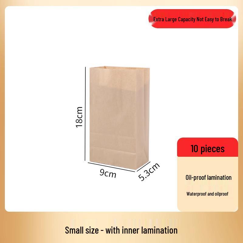 Wasserdichte Aufbewahrungstasche aus Kraftpapier: Ölfest, verdickt für Kühlschrank-Obst, Gemüse, Brot und Takeaway-Verpackung.