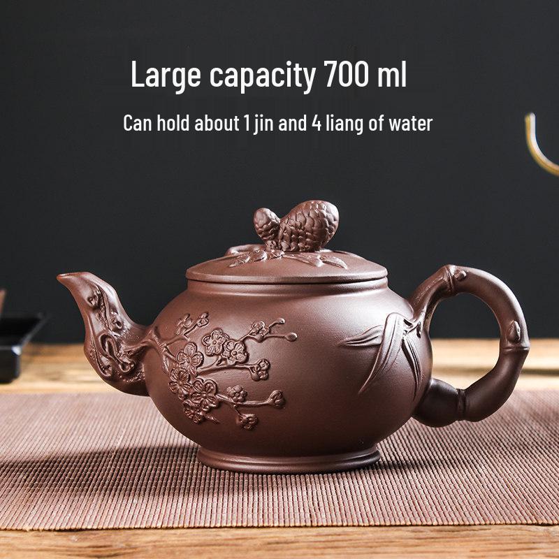 Large Yixing Zisha Handmade Ceramic Teapot for Kung Fu Tea