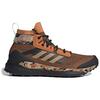 Adidas Terrex Free Hiker Fabric Non-Slip Mid-Top Hiking Shoes Men Hiking Shoes Brown Black FV6789