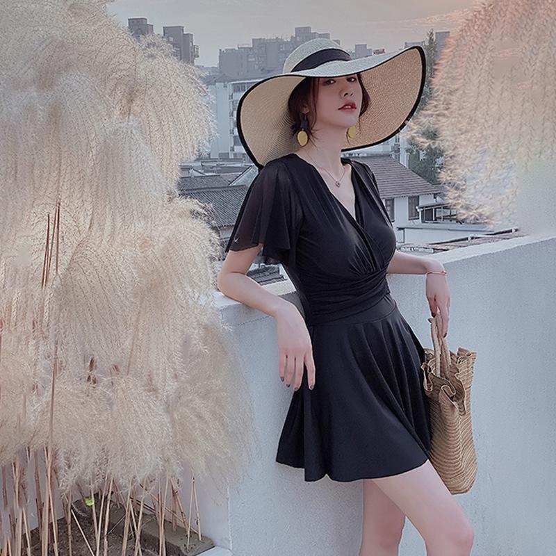 2024 Women's High-End One-Piece Skirt Swimsuit for Summer - Supportive, Tummy Control, Flattering, and Modest Design
