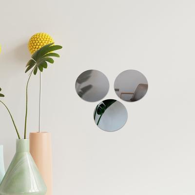 20Pcs Self Adhesive Small Round Mirrors Mini Acrylic Circle Tiles DIY Craft Mirror Pieces Wall Decoration Circle Wall Mirror