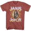 Janis Joplin Floral Frame Terracotta Music Shirt