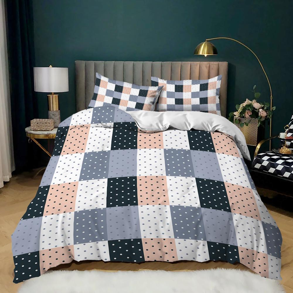 Pastoral Three-Piece Plant Printing Four-Season Kit Quilt Cover