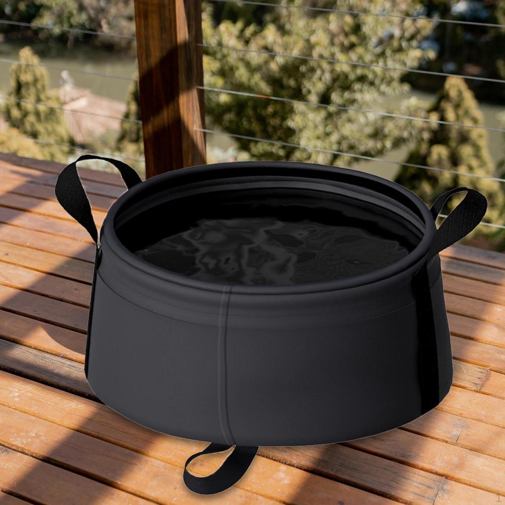 Folding Water Bucket Reusable Multifunctional Travel Wash Basin Container for Home Hiking