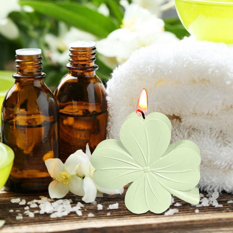 St Patrick's Shamrock Candle Silicone Mold Handmade Soap Aromatherapy Gypsum Resin Ice Mould Candle Making Kit Home Decor Gifts