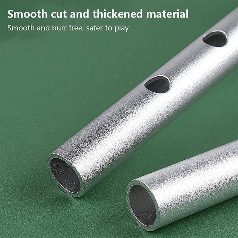 Tin Penny Whistle Flute 6 Hole Metal Flute C/D Key Irish Whistle Instrument Woodwind for Beginners Easy To Play