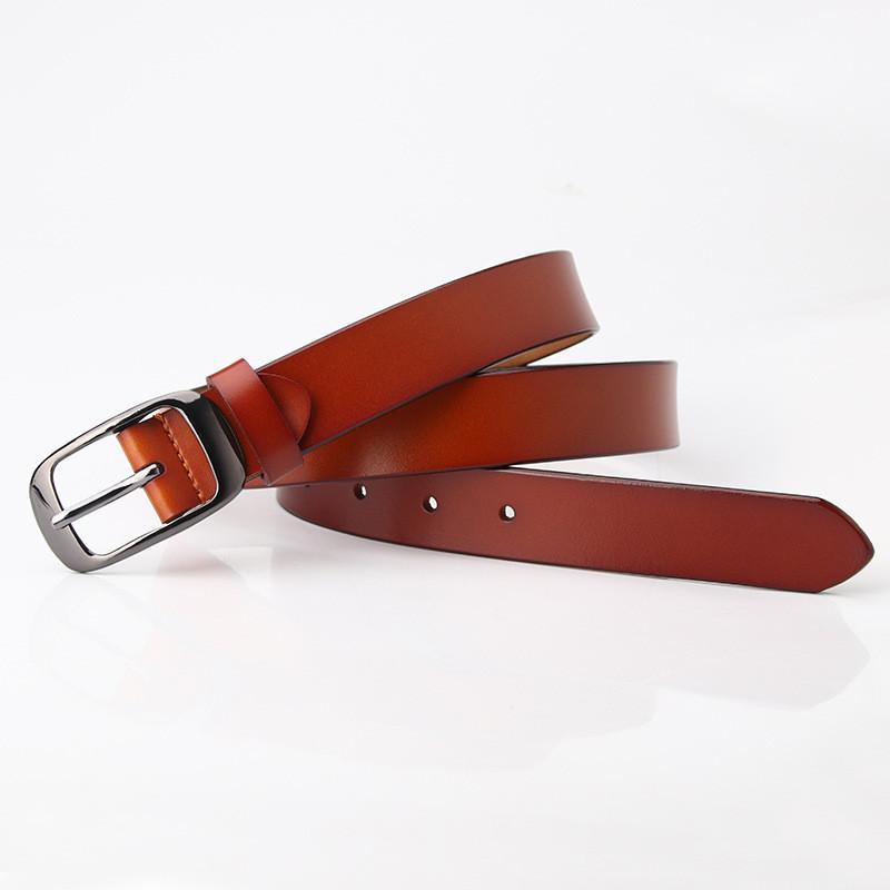 Ladies Genuine Leather Pant Belt With Adjustable Pin Closure For Office And Everyday Use