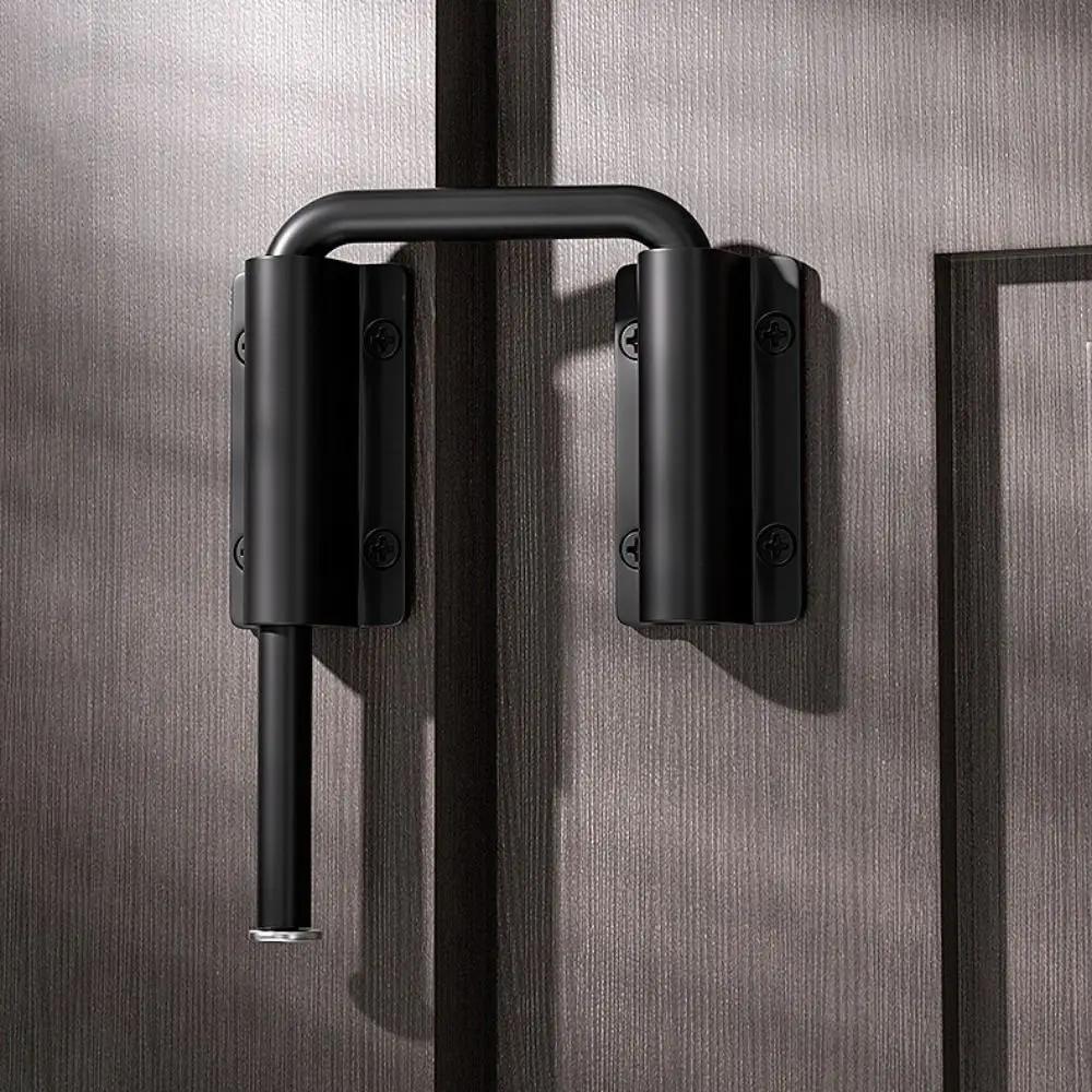 Aluminum Alloy Door Latch Lock Non Perforated 90/180 Degree Anti-theft Buckle Anti-Theft Anti Unisex Gate Latch Drawer
