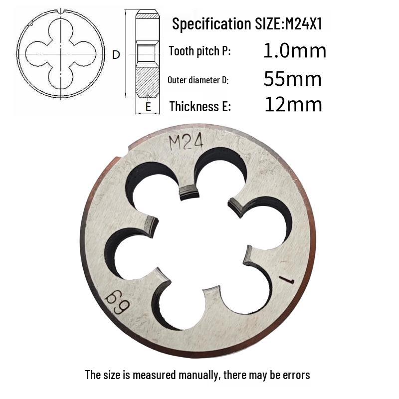 Kulatá vratidlo M24-M26 x 0,5-3 mm, Chod vpřed/vzad, Pravý/Levý závit
