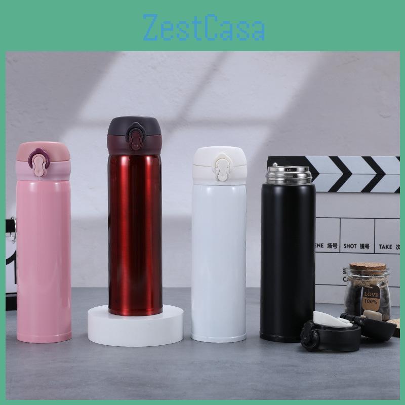 Simple Stainless Steel Thermos Cup Male And Female Students Couple Bounce Cup Outdoor With A Lock Sports Cup