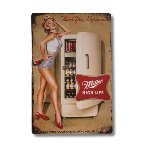 Beer Tin Sign Sexy Pinup Girl Vintage Pub Poster Decoraluminum 20x30cm（7.8x11.8inch）