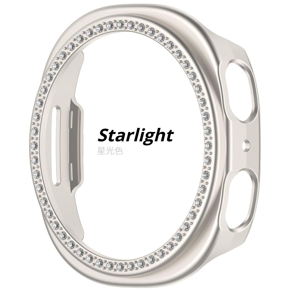 Bling Diamant Hülle für Samsung Galaxy Watch 8 40mm 44mm Zubehör Hohl PC Mauerwerk Schutz Stoßstangen Schale für galaxy watch 8 Abdeckung 46mm