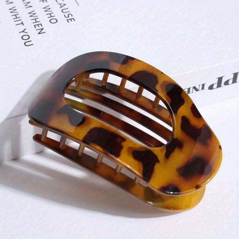 

Women Leopard Print Flat Clip Hair Accessories, Comfortable Arc Design, Suitable for Medium Thick Hair, Casual for Driving, Yoga, Banana Hair Clip B разноцветный