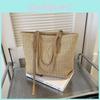 Stylish Commuter Single Shoulder Bag In White And Khaki Colors Trendy Casual Tote Bag