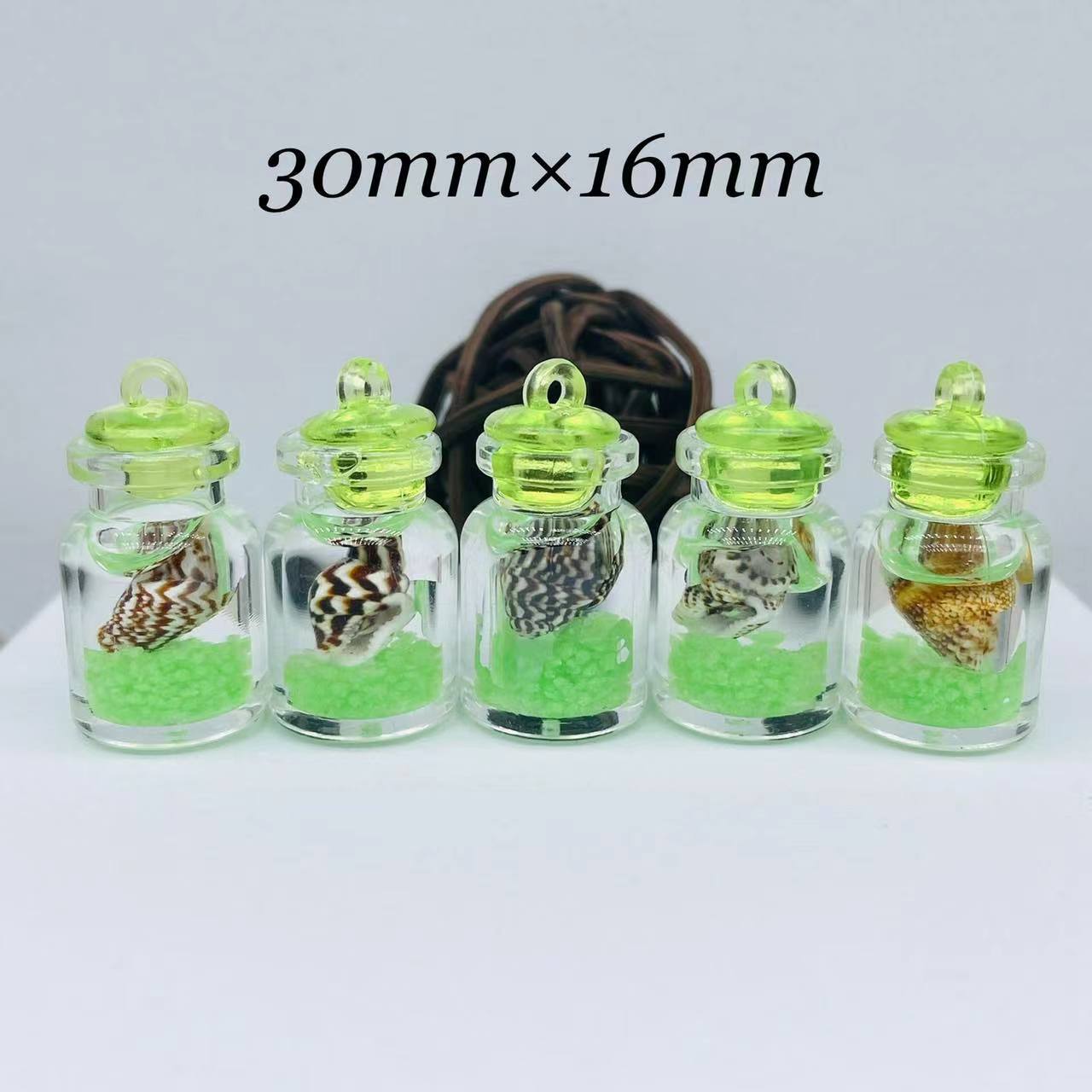 

Прозрачная стеклянная бутылка, имитация раковины, светящаяся в темноте бутылка-ракушка, сумка для сережек, брелок, кулон, аксессуары «сделай сам», аксессуары