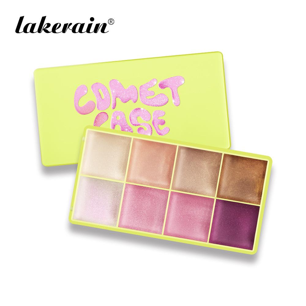 8-farebná krémová paleta rozjasňovačov trblietavý lesk rozjasňovač ľahký krém na make-up rozjasniť tvár telo prirodzený kontúrny kozmetický
