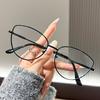 European and American Metal Cat Eye Anti Blue Light Glasses, Simple and Versatile Photosensitive Color Changing Glasses