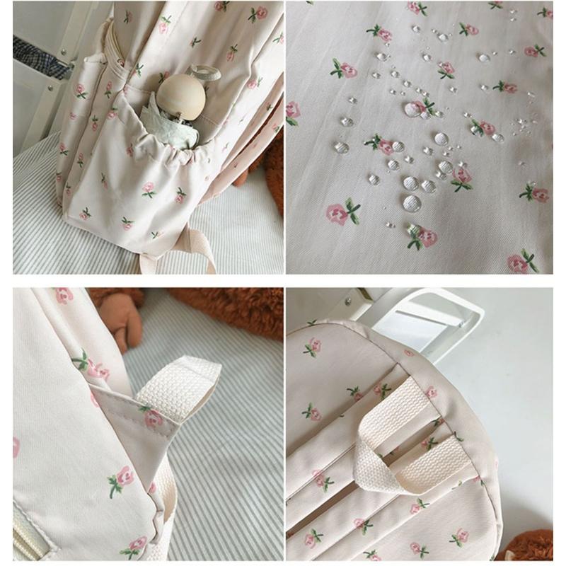 Zaino per Laptop con Stampa Floreale per Donne per Lavoro, College, Viaggio, Daypack, Borsa, Zaino Scolastico