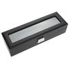Watch Gift Box, 6 Grid PU Carbon   Lther Watch Case Watch Box