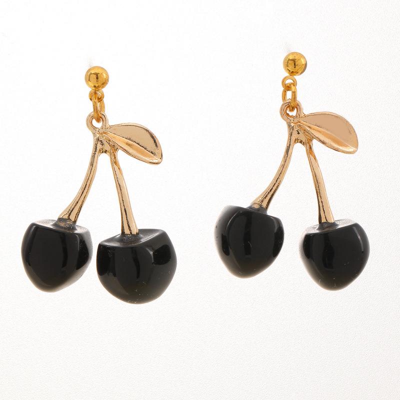Summer Sweet Red Cherry Transparent Fruit Earrings
