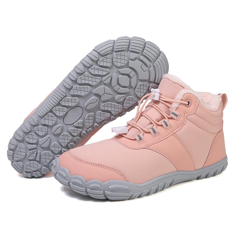 Men High-top Cotton Shoes Unisex Winter Plush Snow Boots Non-slip Women Outdoor Hiking Sneakers Wear-resistant Casual Walking Shoes