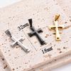 Vintage Stainless Steel Cross Pendant Necklace Punk Fashion Biker Men's Chain Necklace Jewelry Gift