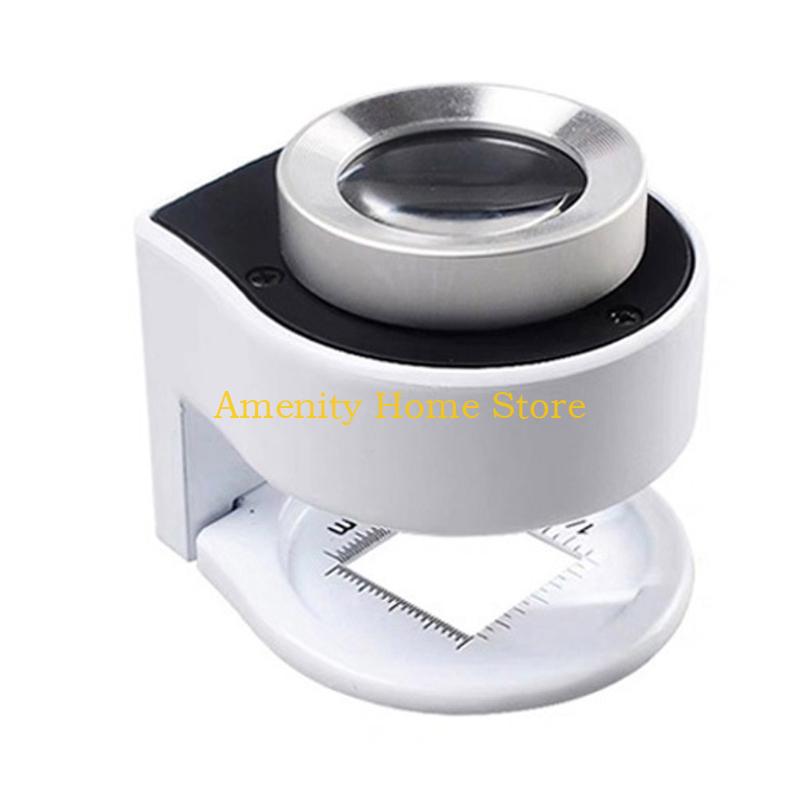 

F26C Pocket Magnifier Folding Cloth Reading Newspaper Glass Jewelry Loupe