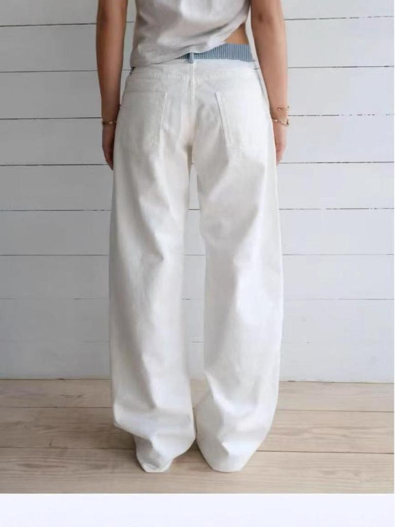 Color Block Patchwork Wide-Leg Pants: Versatile, Trendy, and Stylish