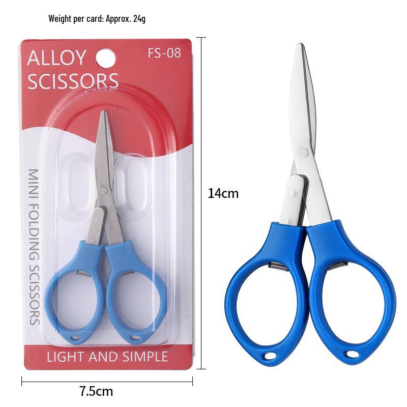 Multi-functional Folding Stainless Steel Scissors for DIY, Sewing, Paper Cutting, and Office Use