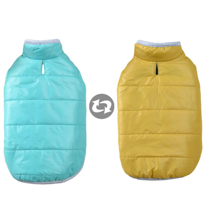 Reversible Winter Dog Down Jacket Waterproof Thicken Warm Pet Dog Clothes for Small Medium Dogs Cats Costume French Bulldog Coat