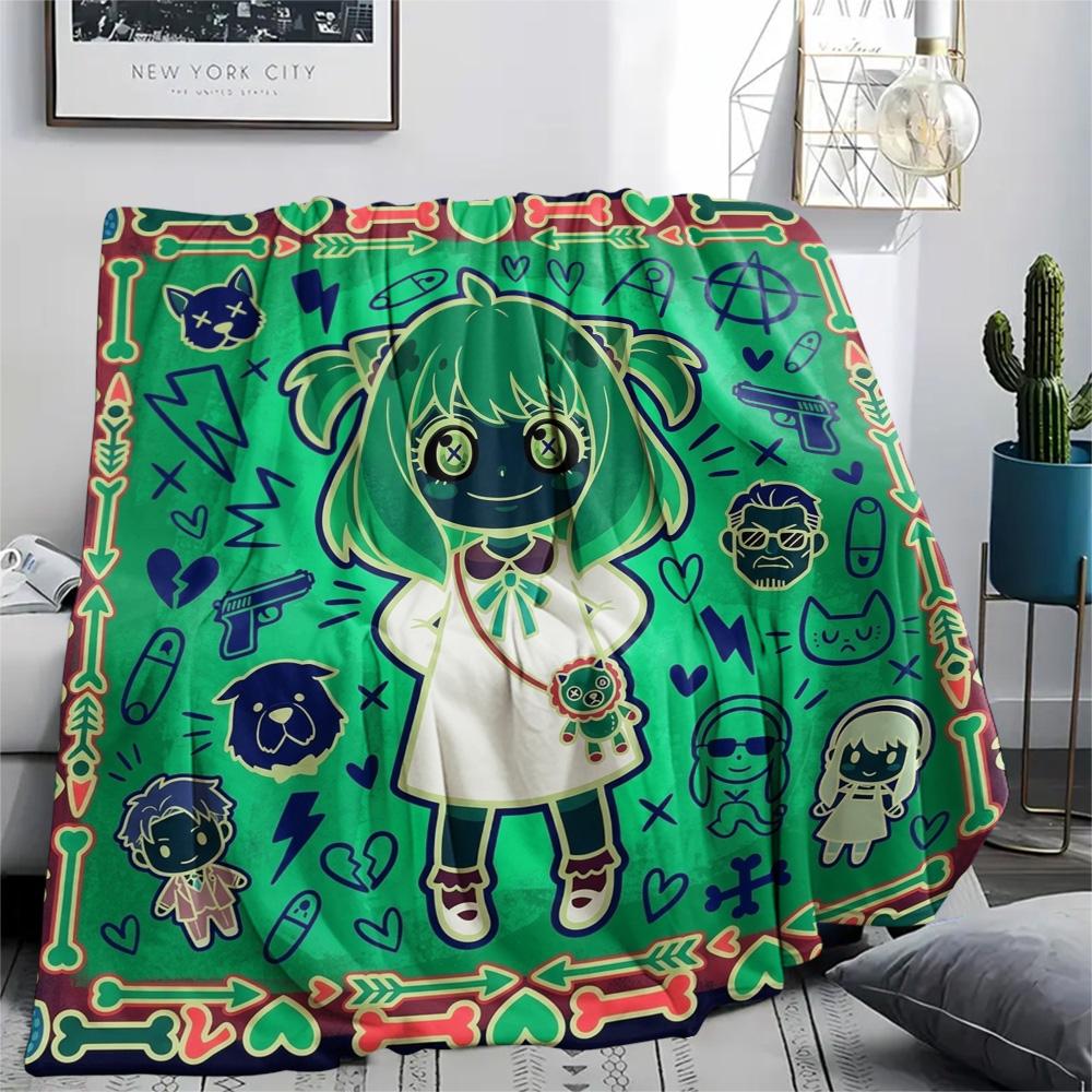 Anya Forger Print Flannel Blanket, Ultra Soft High Quality All Seasons Warm Throw, Home Decor Cozy Blanket, Perfect Christmas Gift