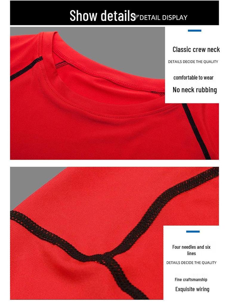 Men's Quick-Dry Athletic Two-Piece Set: Breathable, High-Elastic Short-Sleeve Top & Shorts
