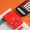Cartoon Calculator with 12-Digit LCD Screen & Color-Coded Mechanical Keys Cute Desktop Calculator Portable Calculator for Office School Home